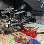 Jeep Wrangler front suspension upgrade and steering repair by Midwest Mobile Mechanic 920 in Sheboygan County, Wisconsin.